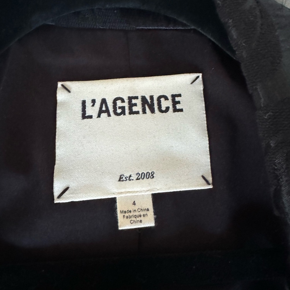 L'agence Black Patterned Blazer - image 5